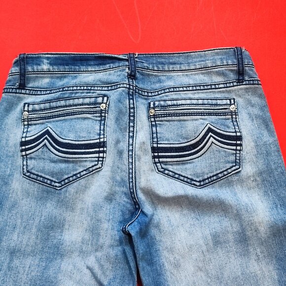 Buffalo David Bitton Candice jeans factory distressed blue women's size 29 (8) - Picture 4 of 11